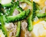 ミニゴーヤーの甘辛玉子とじ風チャンプルー作り方4写真