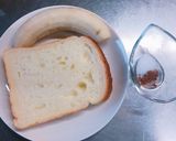 朝食に！焼き シナモン バナナ トースト作り方1写真