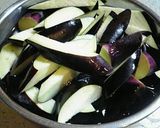 茄子の油炒め、、、の油を最小限。ヘルシー作り方1写真