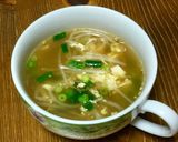 雑な男料理：もやしと卵のピリ辛スープ！！作り方8写真