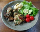 鶏もも肉のバジル漬けグリル作り方6写真