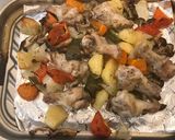 彩り野菜と鶏もも肉のオーブン焼き作り方4写真