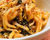 レンジで☆我が家のやみつき辛もやし作り方4写真