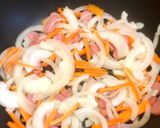 残りハンバーグソースで簡単パスタ作り方1写真