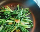 超簡単！小松菜のにんにく炒め作り方4写真