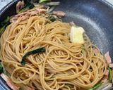 簡単♡卵で激うま♡醤油香る和風パスタ作り方5写真