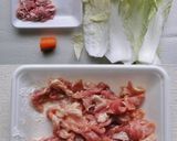お手軽に！白菜＆人参＆豚コマの中華丼作り方1写真