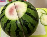 スイカのカットの方法。作り方3写真