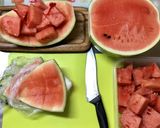 スイカのカットの方法。作り方15写真