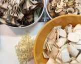 鯖と茸のガーリック・柑橘炒め作り方1写真
