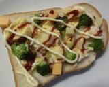 ✧卵焼き×ブロ×チーズのトースト作り方4写真