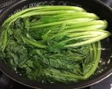 レバーと小松菜のニンニク炒め作り方1写真