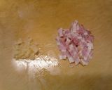 簡単昼食パスタ　小松菜入りカルボナーラ作り方3写真