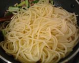 簡単昼食パスタ　小松菜入りカルボナーラ作り方7写真