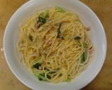 簡単昼食パスタ　小松菜入りカルボナーラ作り方8写真