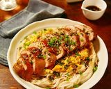 鶏チャーシューとふわふわ卵の親子そうめん作り方20写真