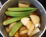 オクラとニンニクのおひたし作り方1写真