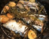 ストウブ鍋で作る秋刀魚のオリーブ油揚げ煮作り方4写真