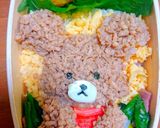 『くまのがっこう♪ジャッキー』そぼろ弁当作り方14写真