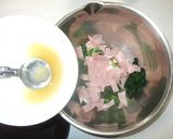 小松菜とハムの生姜酢和え物♪簡単冷え性に作り方6写真