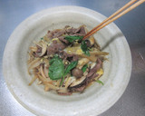きのこと牛肉の柳川風作り方5写真