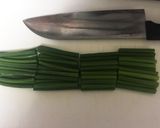 さんまの蒲焼きとニンニクの芽の炒め物作り方2写真