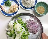 酒菜【ゴーヤの辛子酢味噌和え】作り方1写真