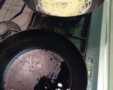 大葉と青のりのガーリックパスタ作り方2写真