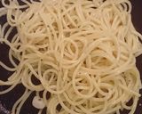 大葉と青のりのガーリックパスタ作り方3写真