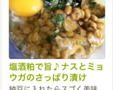 塩酒粕で旨♪ナスとミョウガのさっぱり漬け作り方5写真