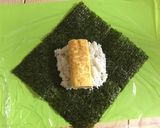 ⁑キャラ弁⁑卵焼きおにぎらず⁑ハチクマ⁑作り方3写真