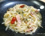 大葉としらすの本格ペペロンチーノパスタ作り方17写真