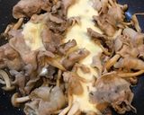 豚肉としめじのねぎポンチーズ炒め作り方3写真