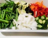 夏野菜と牛肉でそうめんチャンプルー作り方2写真