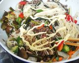 夏野菜と牛肉でそうめんチャンプルー作り方7写真