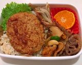 煮込みハンバーグ弁当 常備菜で簡単作り方3写真