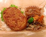 煮込みハンバーグ弁当 簡単 詰め方作り方5写真