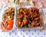煮込みハンバーグ弁当 簡単 詰め方作り方2写真