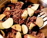 びっくりグリーンカレー味麻婆茄子豆腐丼作り方2写真