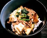 びっくりグリーンカレー味麻婆茄子豆腐丼作り方6写真