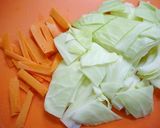 お弁当！ハンバーグ野菜炒め作り方1写真