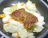 お弁当！ハンバーグ野菜炒め作り方3写真