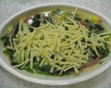 朝ごはん♬ほうれん草コーンスープグラタン作り方3写真