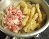 　豚肉と薄揚げの和風スープパスタ作り方5写真