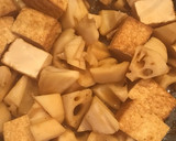 朝10分で出来る副菜蓮根と厚揚のつゆ煮作り方5写真