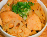 簡単♪焼肉のタレで＊鶏胸肉とれんこんの丼作り方14写真