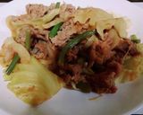 牛肉×ニンニク×キャベツのスタミナ定食作り方6写真