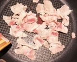 【簡単】豚バラ・いんげん・卵の白だし炒め作り方5写真