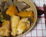 南瓜、蒟蒻、油揚げの炊いたん作り方4写真