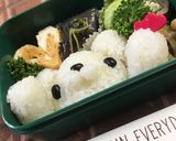 夏休みのリハビリーしろくまさん弁当作り方1写真